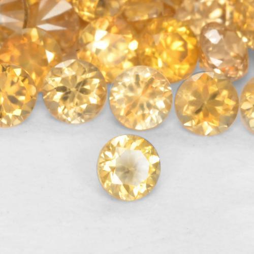 Zircone naturale dorato da 0,21 ct, taglio rotondo, VS