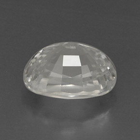 Zircone naturale bianco da 9,71 ct, taglio ovale, VVS