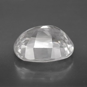 Zircone naturale bianco da 9,99 ct, taglio ovale, VVS