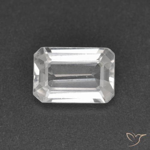 1.41ct Naturale Bianco Zircone, Taglio smeraldo, VS