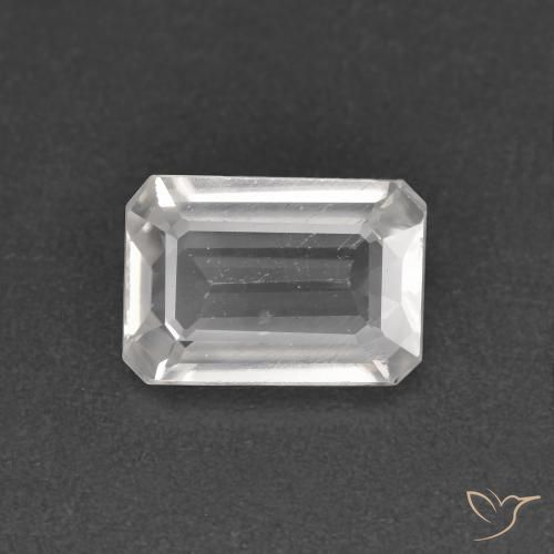1.22ct Naturale Bianco trasparente Zircone, Taglio smeraldo, VS