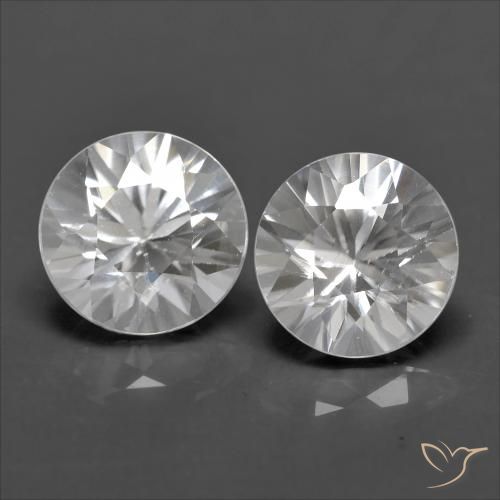 2.44ctw Naturale Bianco Zircone, Rotondo, VVS