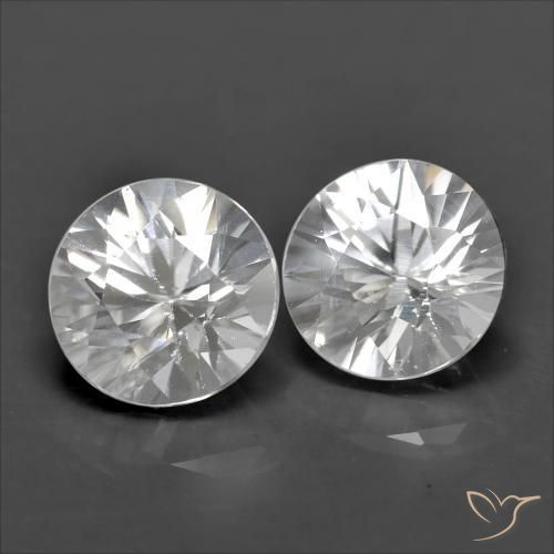 Gemme di Zircone Bianco naturale da 2.44 ct, Rotondo, VVS