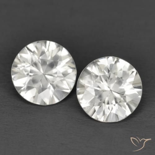 2.23ctw Naturale Bianco Zircone, Rotondo, VVS-VS