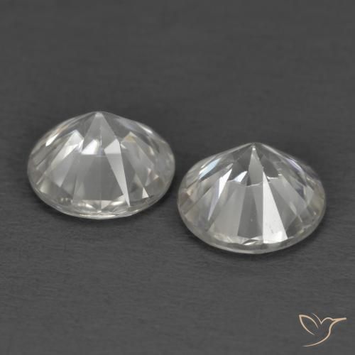 Gemme di Zircone Bianco naturale da 2.23 ct, Rotondo, VVS-VS