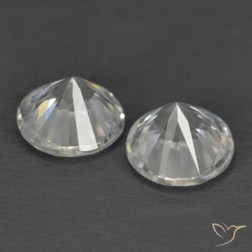 Gemme di Zircone Bianco naturale da 2.39 ct, Rotondo, VVS-VS