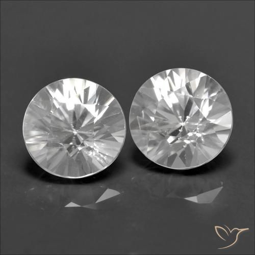2.54ctw Naturale Bianco Zircone, Rotondo, VVS-VS