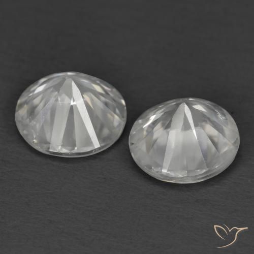 Gemme di Zircone Bianco naturale da 2.30 ct, Rotondo, VS