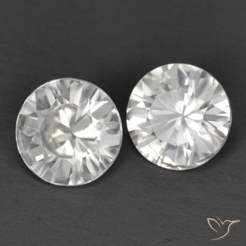 2.16ctw Naturale Bianco Zircone, Rotondo, VVS-VS, Photo A