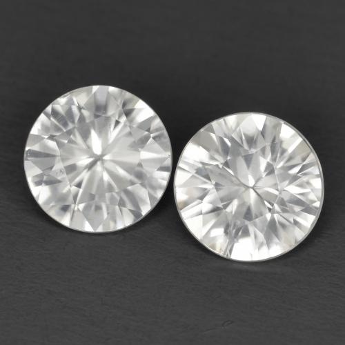 Zircone naturale bianco da 2,15 ct, taglio rotondo, VS