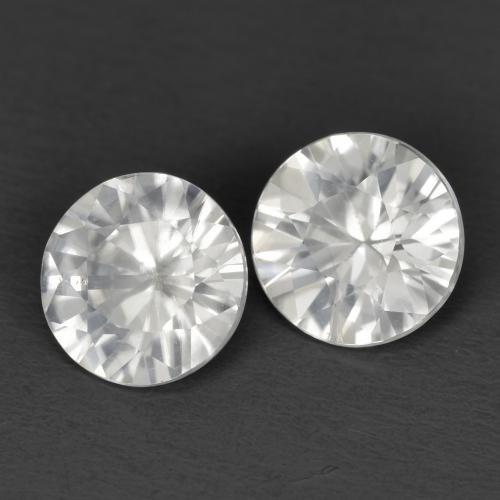 Zircone naturale bianco da 2,15 ct, taglio rotondo, VS