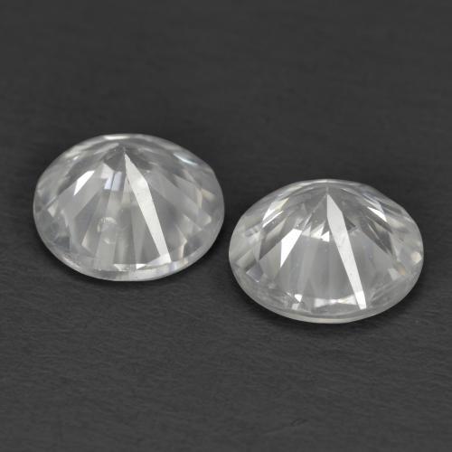 Zircone naturale bianco da 2,15 ct, taglio rotondo, VS