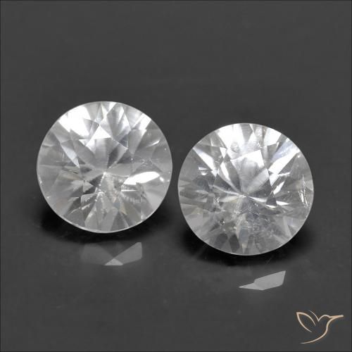 1.31ctw Naturale Bianco Zircone, Rotondo, VS