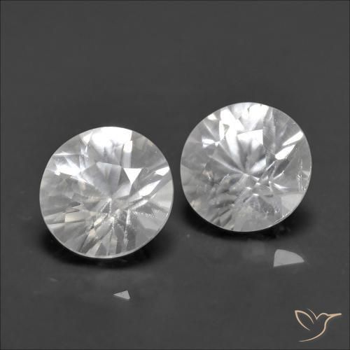 Gemme di Zircone Bianco naturale da 1.31 ct, Rotondo, VS