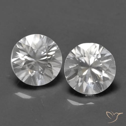 1.51ctw Naturale Bianco Zircone, Rotondo, VVS-VS