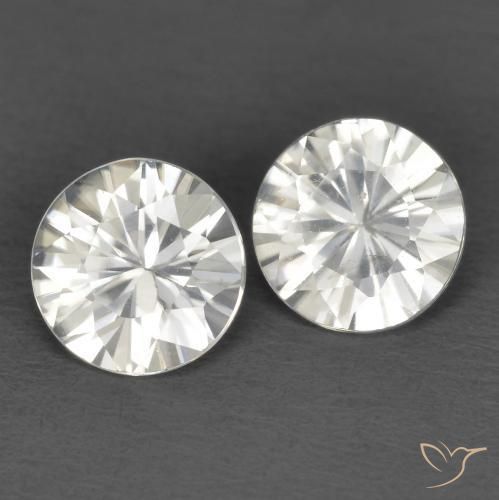 Gemme di Zircone Bianco naturale da 1.30 ct, Taglio rotondo, VS