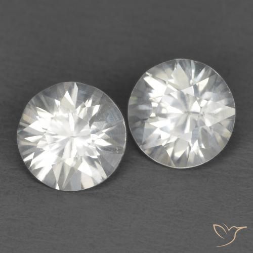 Gemme di Zircone Bianco naturale da 1.31 ct, Rotondo, VS
