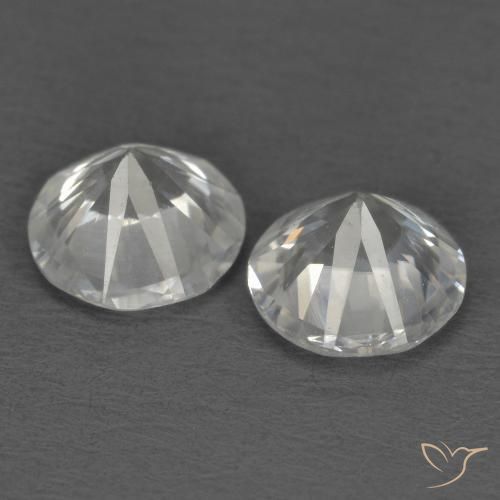Gemme di Zircone Bianco naturale da 1.31 ct, Rotondo, VS