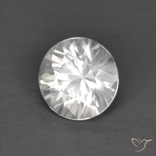 Zircone Bianco naturale da 1.24 ct, Rotondo, VS