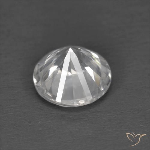 Zircone Bianco naturale da 1.24 ct, Rotondo, VS