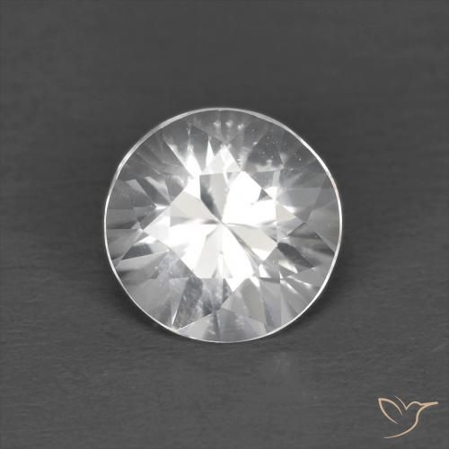 1.24ct Naturale Bianco Zircone, Rotondo, VS