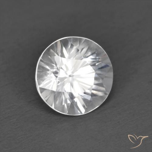 Zircone Bianco naturale da 1.26 ct, Rotondo, VVS-VS