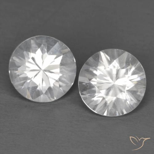 2.56ctw Naturale Bianco Zircone, Rotondo, VVS