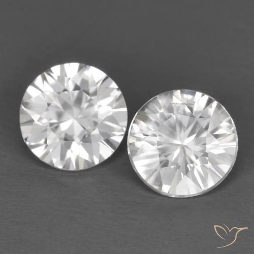 2.27ctw Naturale Bianco Zircone, Rotondo, VVS