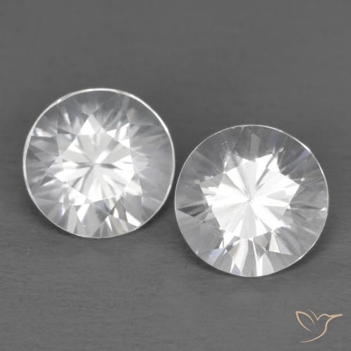 2.49ctw Naturale Bianco Zircone, Rotondo, VVS