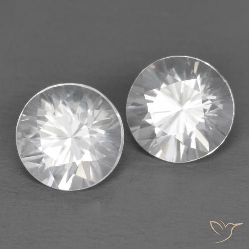 Gemme di Zircone Bianco naturale da 2.49 ct, Rotondo, VVS