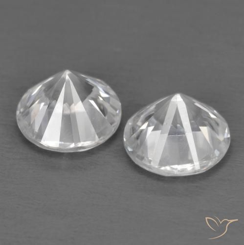 Gemme di Zircone Bianco naturale da 2.51 ct, Rotondo, VVS