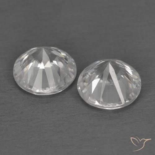 Gemme di Zircone Bianco naturale da 1.34 ct, Rotondo, VS