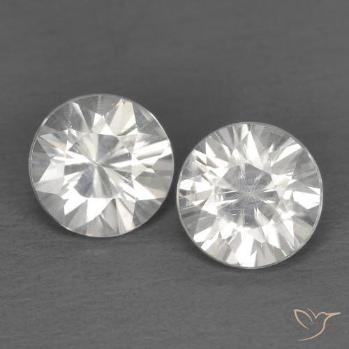 Gemme di Zircone Bianco naturale da 1.45 ct, Rotondo, VS