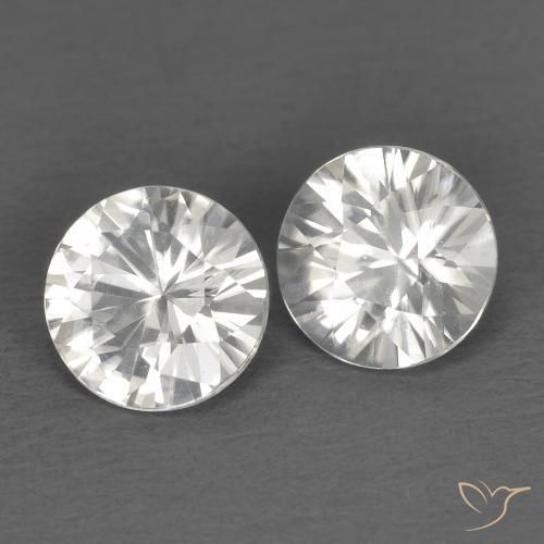 Gemme di Zircone Bianco naturale da 1.29 ct, Rotondo, VS