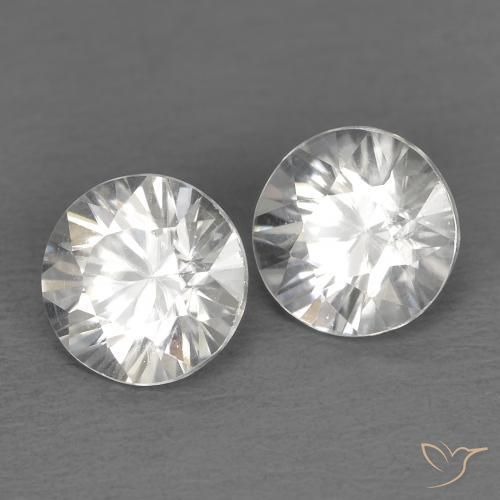 Gemme di Zircone Bianco naturale da 1.50 ct, Rotondo, VVS