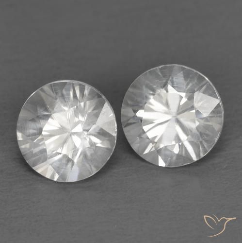 1.49ctw Naturale Bianco Zircone, Rotondo, VVS-VS, Photo A