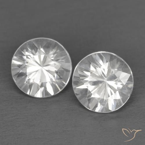 1.54ctw Naturale Bianco Zircone, Rotondo, VVS