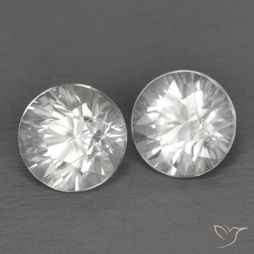 Gemme di Zircone Bianco naturale da 1.66 ct, Rotondo, VVS