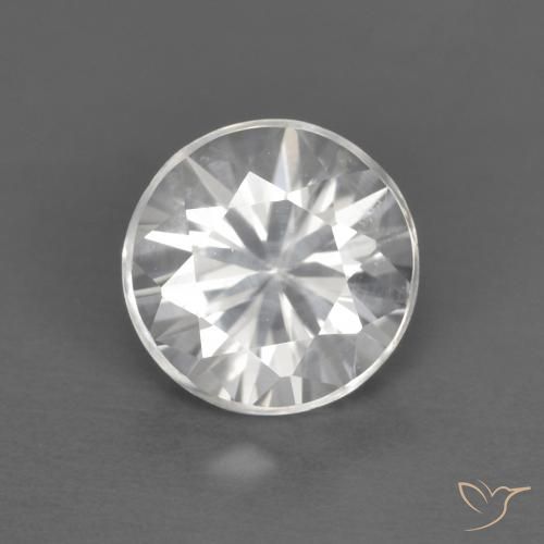1.24ct Naturale Bianco Zircone, Rotondo, VVS