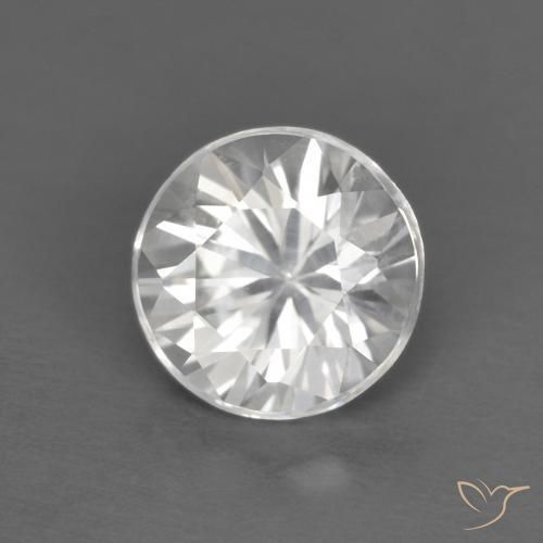 Zircone Bianco naturale da 1.24 ct, Rotondo, VVS