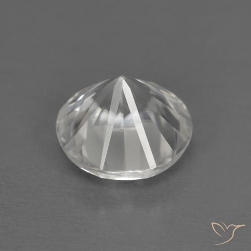 Zircone Bianco naturale da 1.24 ct, Rotondo, VVS