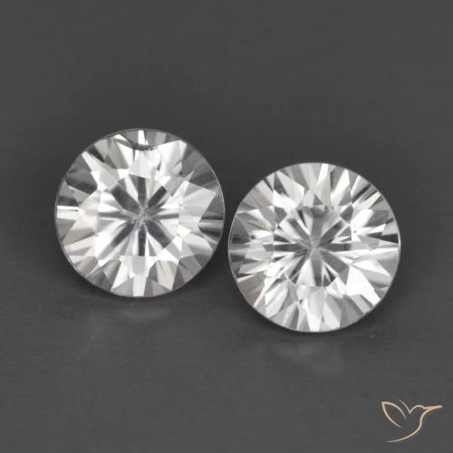 1.36ctw Naturale Bianco Zircone, Rotondo, VS