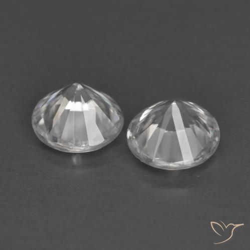 Gemme di Zircone Bianco naturale da 1.36 ct, Rotondo, VS