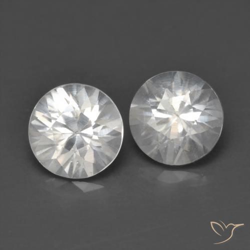 Gemme di Zircone Bianco naturale da 1.39 ct, Rotondo, VS