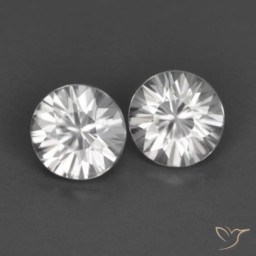 1.46ctw Naturale Bianco Zircone, Rotondo, VVS-VS
