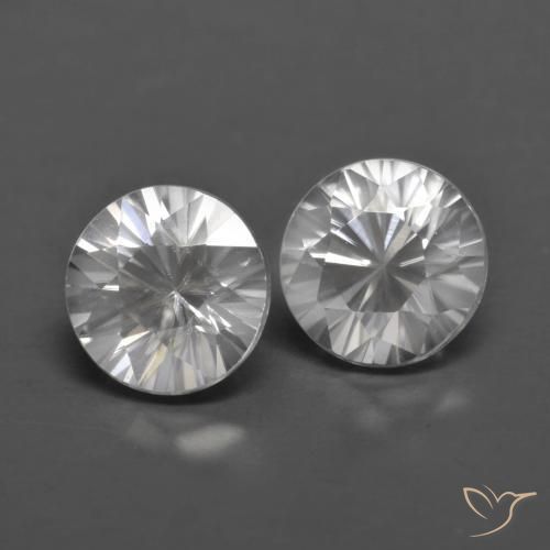 1.54ctw Naturale Bianco Zircone, Rotondo, VVS-VS