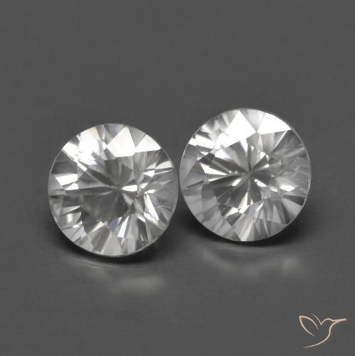 1.50ctw Naturale Bianco Zircone, Rotondo, VVS-VS