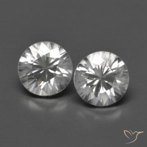 Gemme di Zircone Bianco naturale da 1.50 ct, Rotondo, VVS-VS