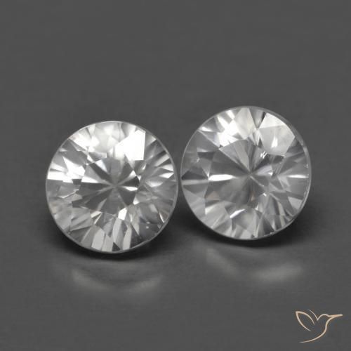 1.62ctw Naturale Bianco Zircone, Rotondo, VVS-VS