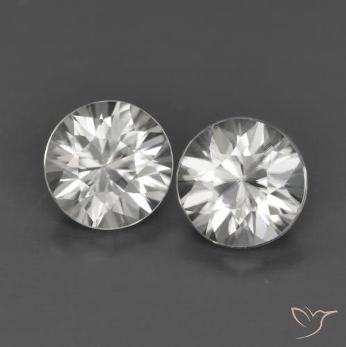 1.46ctw Naturale Bianco Zircone, Rotondo, VVS-VS